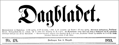 Dagbladets avishoved 1853