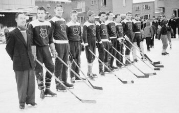 Ishockeyholdet til jubilæumsstævne i 1956