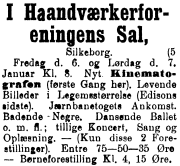 Silkeborgs ældste biografreklame fra 1899