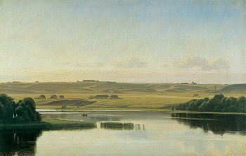 Christian Zachos maleri Fra Silkeborg Langsø, 1876