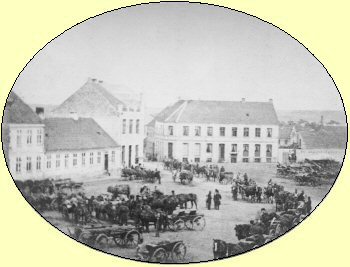 Tyske soldater på Torvet i 1864