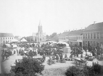 Silkeborg torv ca. 1890