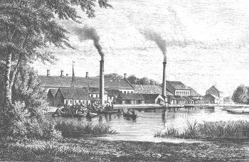 Den nyopførte hovedbygning på Silkeborg Papirfabrik
